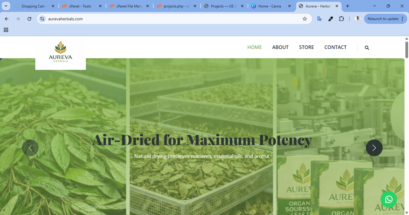 Aureva Herbals screenshot