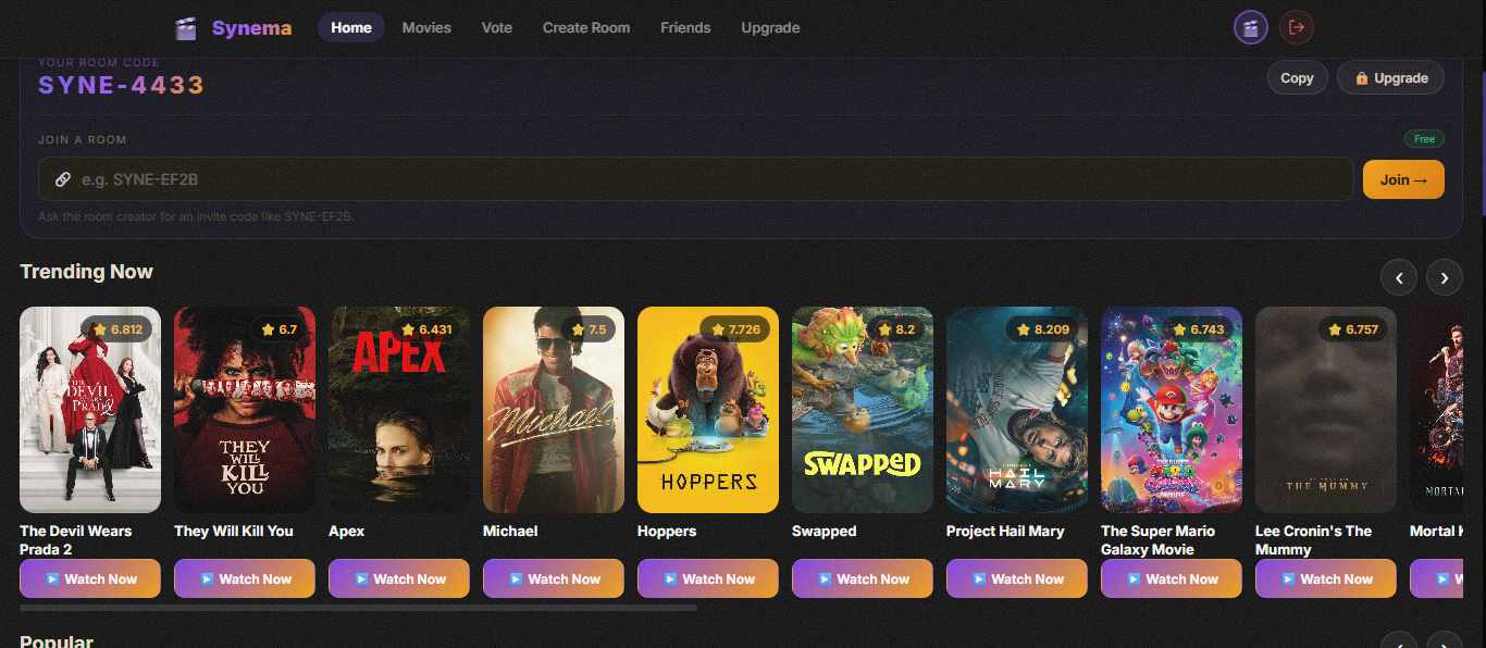 Synema screenshot